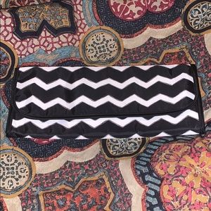 Thirty-One Black Chevron Flat Iron Fold Over